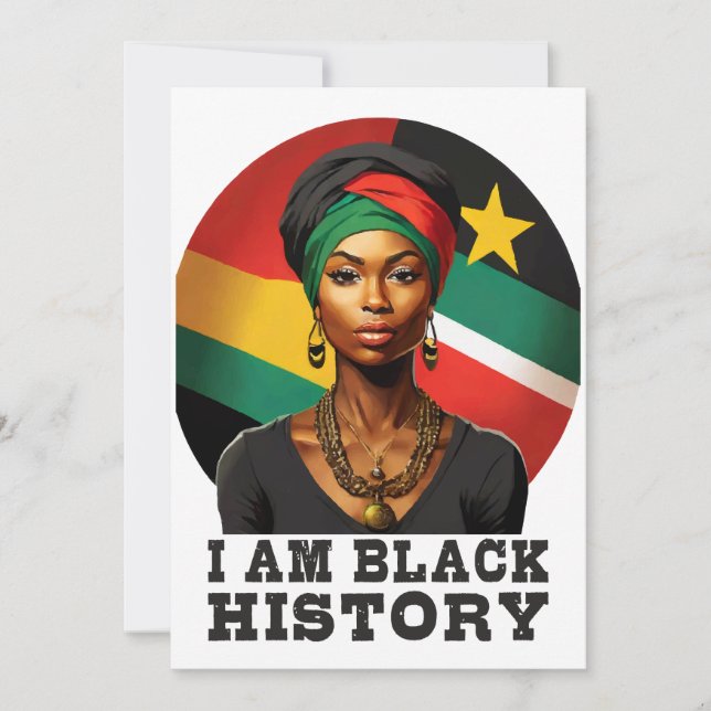 I am Black History Invitation (Front)