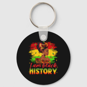 I Am Black History Juneteenth African American Bla Key Ring