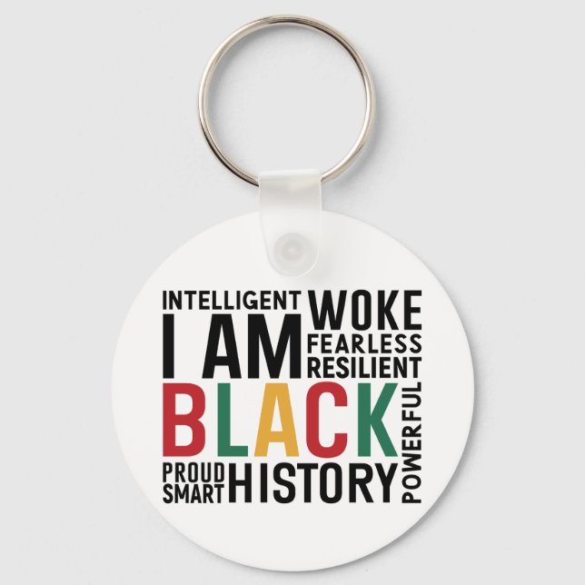 I Am Black History Key Ring (Front)