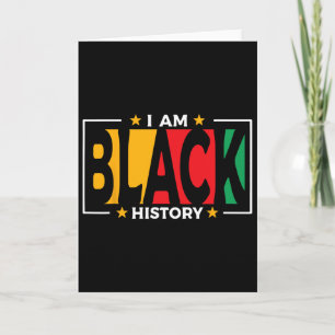 I Am Black History - Kids Black History Month  Card