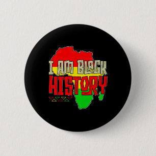 I Am Black History Kids Boys Black History Month M 6 Cm Round Badge
