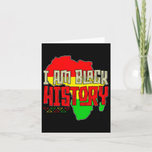 I Am Black History Kids Boys Black History Month M Card