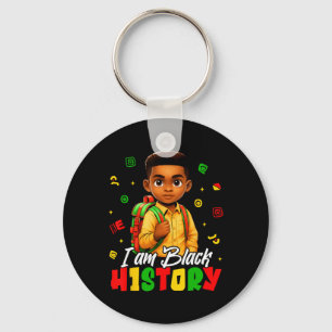 I Am Black History Kids Boys Men Black History Mon Key Ring