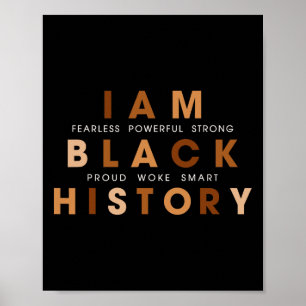 I Am Black History Melanin African American Fearle Poster