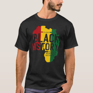 I Am Black History Melanin Afro African Pride Boys T-Shirt