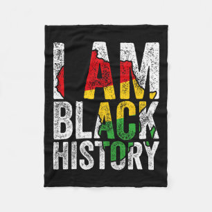 I Am Black History Men Women Black History Month A Fleece Blanket