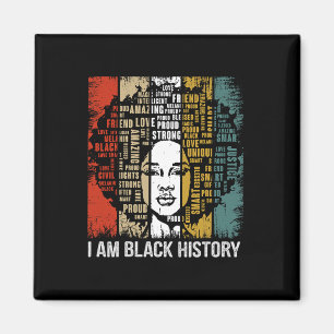 I Am Black History Month 2024 Women Girls Black Qu Magnet