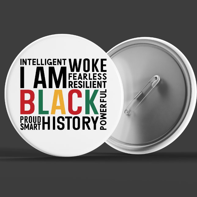 I Am Black History Month 6 Cm Round Badge (Creator Uploaded)
