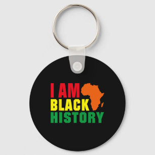I Am Black History Month Africa Graphic  Key Ring