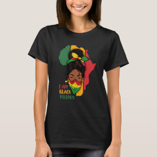 I Am Black History Month Africa Map & Black Queen T-Shirt