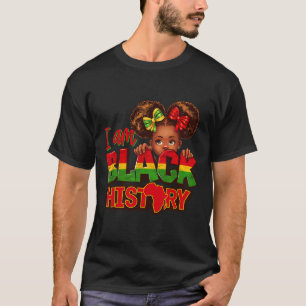 I Am Black History Month African American Afro Hai T-Shirt