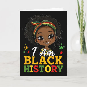 I Am Black History Month African American Black Gi Card