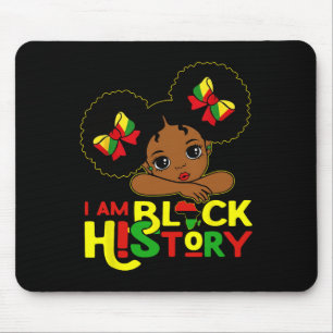 I Am Black History Month African American Black Gi Mouse Pad