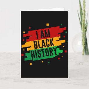 I Am Black History Month African American Black Pr Card
