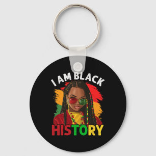 I Am Black History Month African American Girls Wo Key Ring
