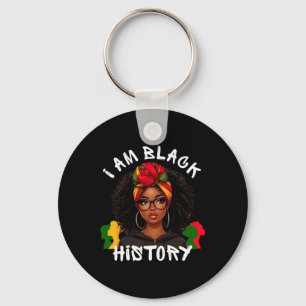 I Am Black History Month African American Girls Wo Key Ring