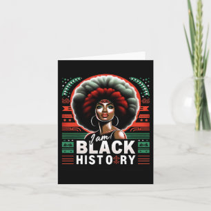 I Am Black History Month African American Juneteen Card