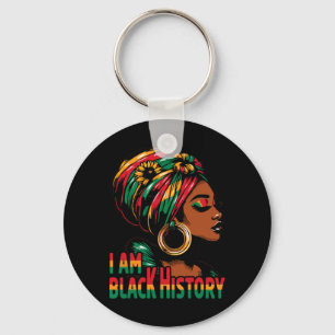 I Am Black History Month African American Juneteen Key Ring