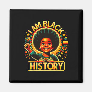 I Am Black History Month African American Kids Jun Magnet