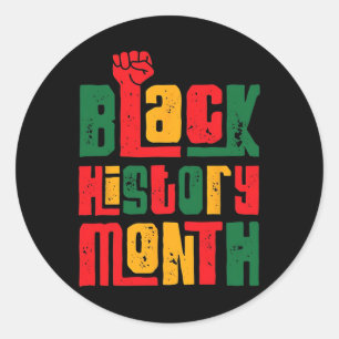 I Am Black History Month African American Pride Ce Classic Round Sticker