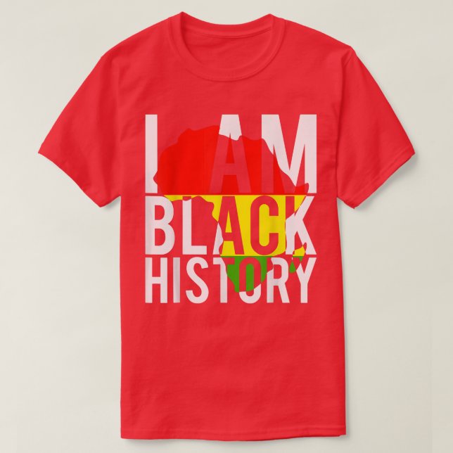 I Am Black History Month African American Pride Ce T-Shirt (Design Front)