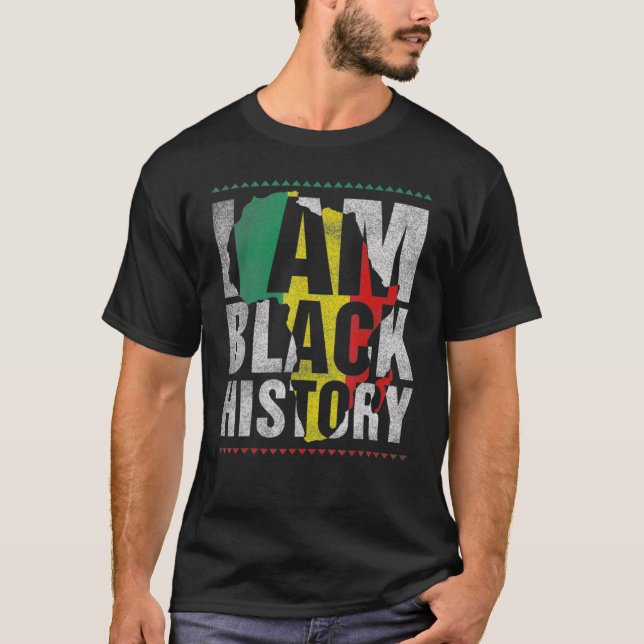 I Am Black History Month African American Pride Ce T-Shirt (Front)