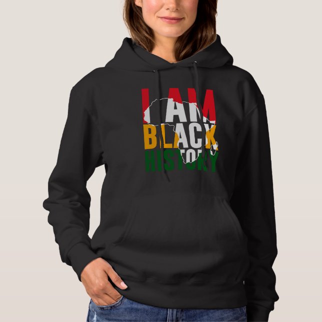 I Am Black History Month African American Pride Hoodie (Front)
