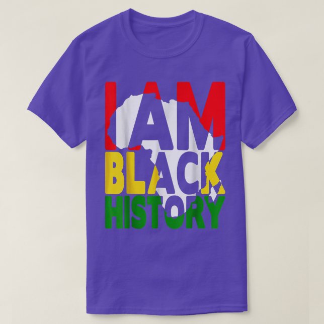 I Am Black History Month African American Pride T- T-Shirt (Design Front)