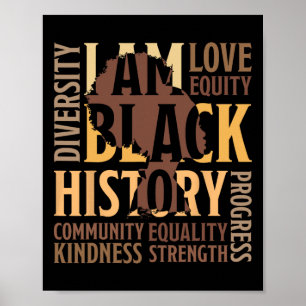 I Am Black History Month African American Women Gi Poster