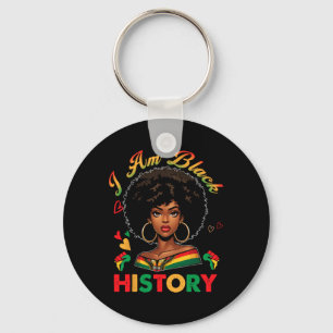 I Am Black History Month African American Womens G Key Ring