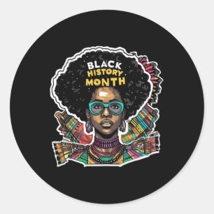 I Am Black History Month African Pride Black Fist Classic Round Sticker