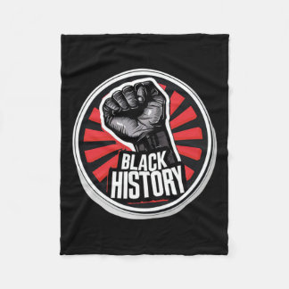I Am Black History Month African Pride Black Fist Fleece Blanket