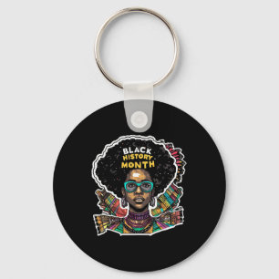 I Am Black History Month African Pride Black Fist Key Ring