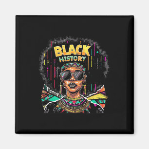I Am Black History Month African Pride Black Fist Magnet
