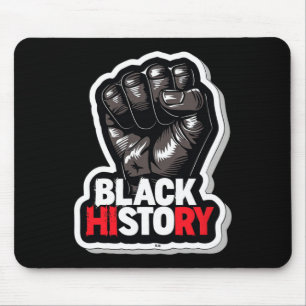I Am Black History Month African Pride Black Fist Mouse Pad