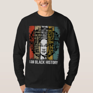 I Am Black History Month African Women Afro Girl R T-Shirt