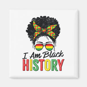 I Am Black History Month African Women Girls Magnet