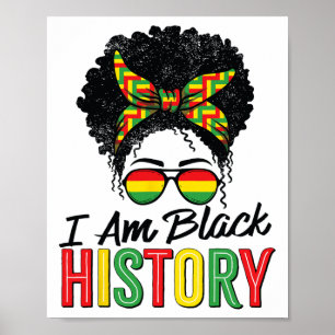 I Am Black History Month African Women Girls  Poster