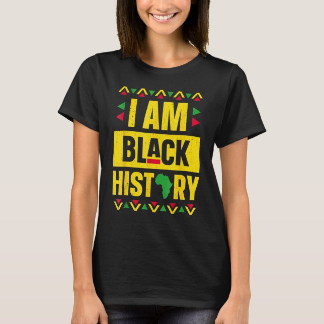 I Am Black History Month Afro African Pride Boys G T-Shirt (Front)