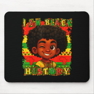 I Am Black History Month Black Pride African Ameri Mouse Pad
