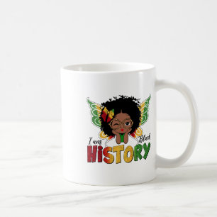 I Am Black History Month Cute Melanin Afro Girl Ki Coffee Mug