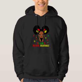 I am Black History Month Kids Girls Afro American Hoodie