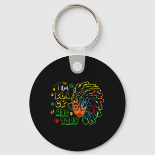 I Am Black History Month Loc'd Girl Black Women Ce Key Ring