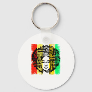 I Am Black History Month Sayings Red Gold Green St Key Ring
