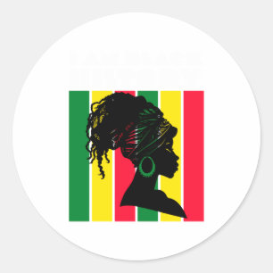 I Am Black History Month Teacher Matching Couples  Classic Round Sticker
