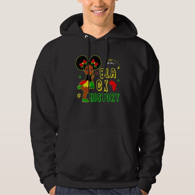 I Am Black History Month The Strong African Queen  Hoodie (Front)