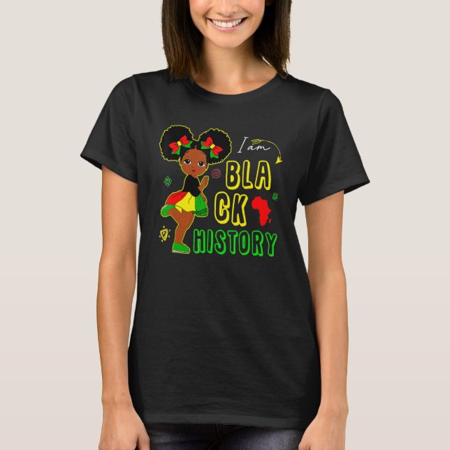 I Am Black History Month The Strong African Queen  T-Shirt (Front)
