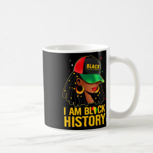 I Am Black History Month Women Girl Afro Black Que Coffee Mug