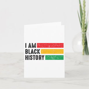 I Am Black History Month Women Girl Retro Groovy J Card