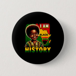 I Am Black History Month Youth Pride African Melan 6 Cm Round Badge